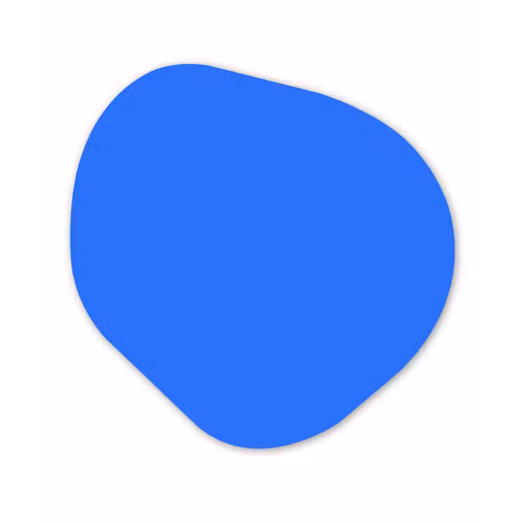 Vivid - Cobalt - Blauw Wandcirkel Organisch Forex 3mm klein 629 -3d
