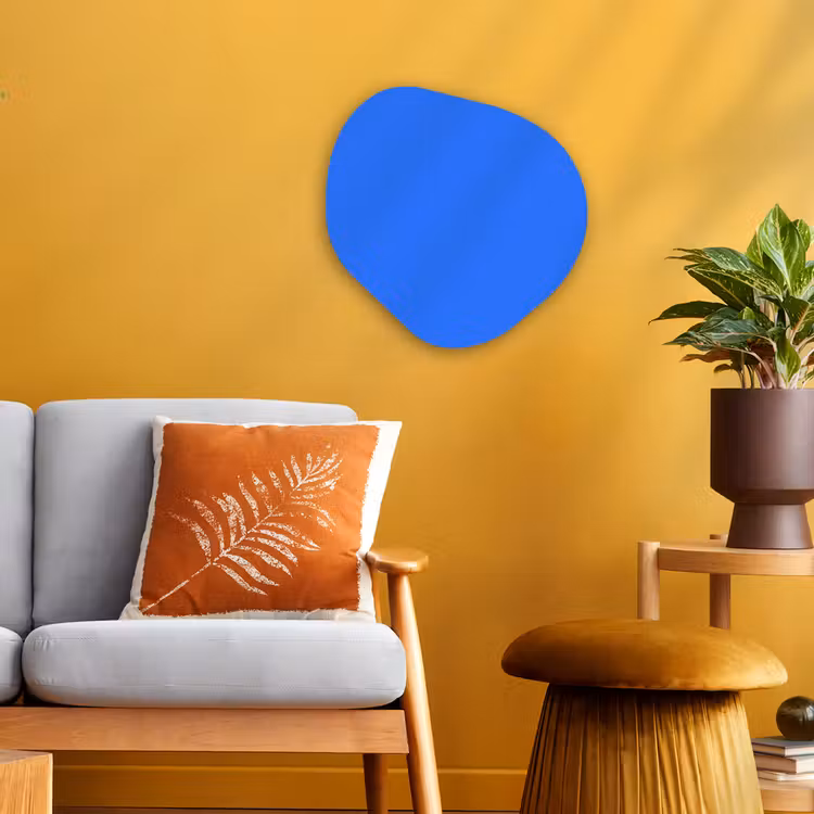Vivid - Cobalt - Blauw Wandcirkel Organisch Forex 3mm klein 629 -sfeer4