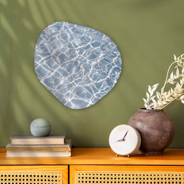 Water - Reflectie - Zonlicht Wandcirkel Organisch Forex 3mm klein -sfeer2