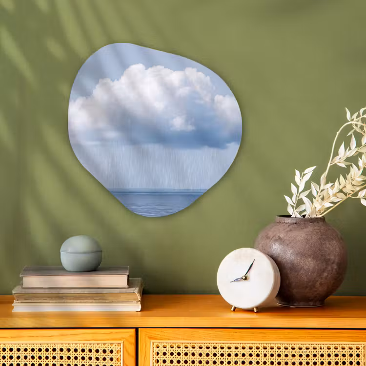 Forexbild Organische Form - Wolke – Regen – Natur - Wolk - Regen - Natuur Wandcirkel Organisch Forex 3mm klein