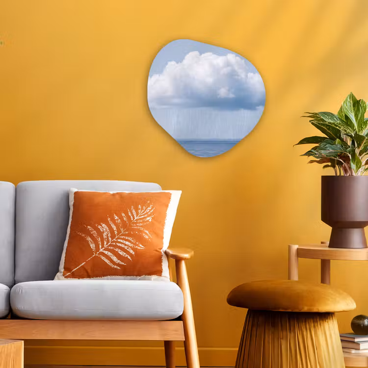 Forexbild Organische Form - Wolke – Regen – Natur - Wolk - Regen - Natuur Wandcirkel Organisch Forex 3mm klein