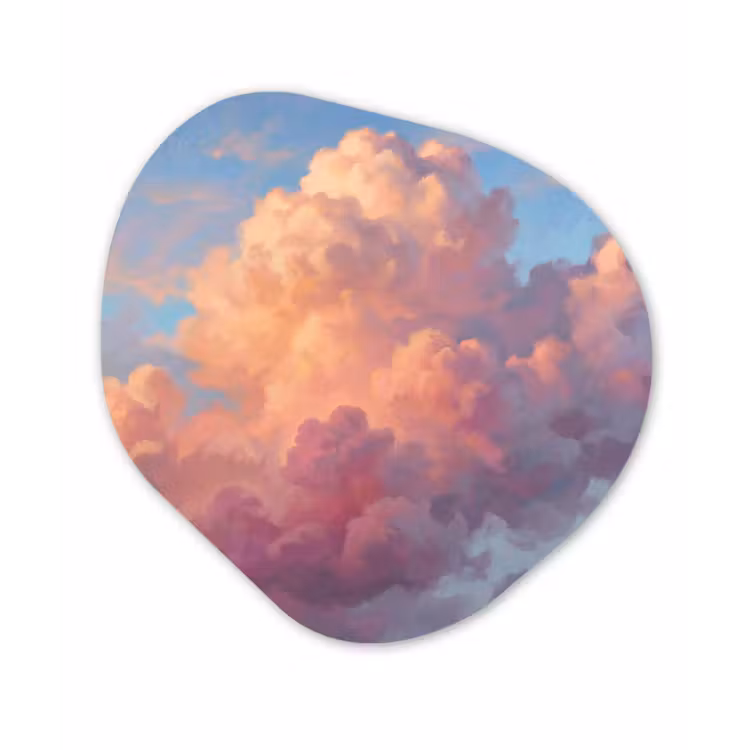 Wolken - Lucht - Natuur - Abstract - Kleurrijk Wandcirkel Organisch Forex 3mm klein -3d