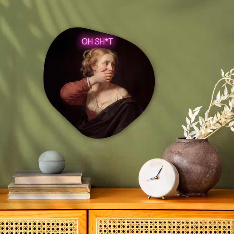 Quote - Neon - vrouw Wandcirkel Organisch Forex 3mm klein -sfeer2