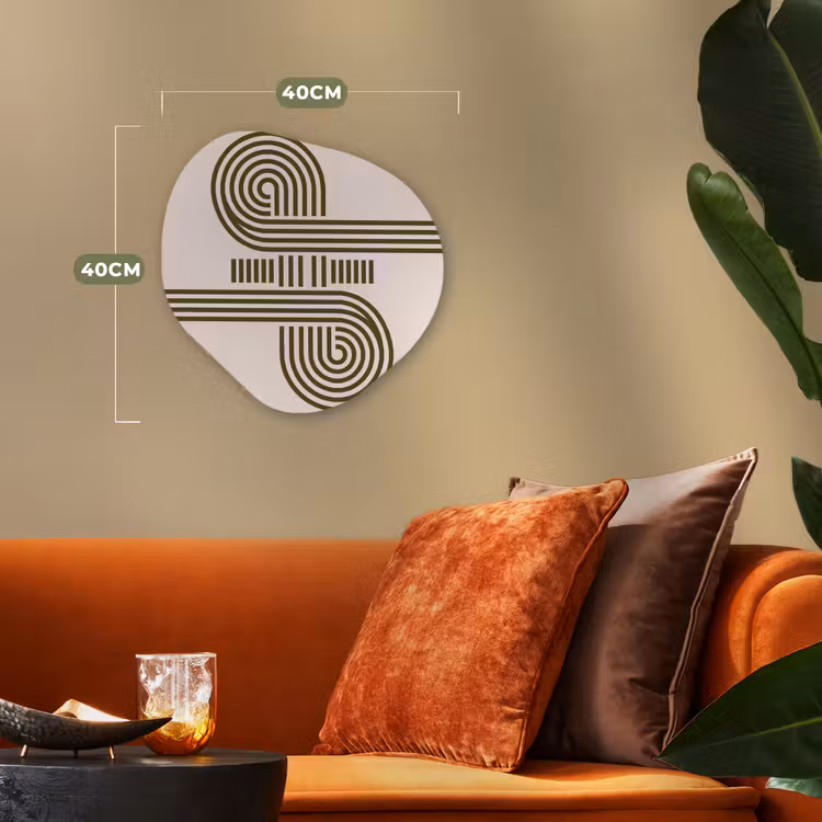Abstract - Vormen - Modern - Groen Wandcirkel Organisch Forex 3mm klein -sfeer3