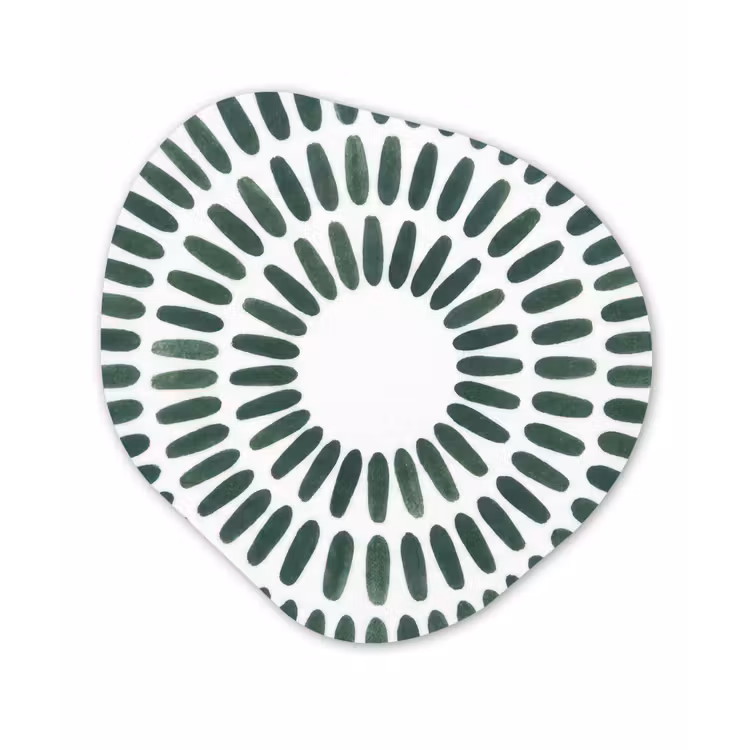 Abstract - Cirkel - Patroon - Modern - Groen Wandcirkel Organisch Forex 3mm klein -3d