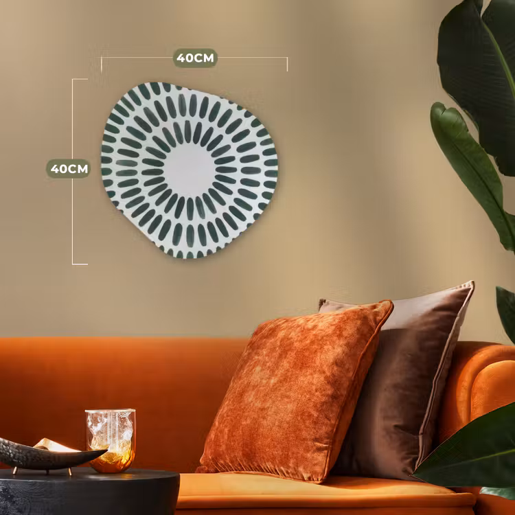 Abstract - Cirkel - Patroon - Modern - Groen Wandcirkel Organisch Forex 3mm klein -sfeer3