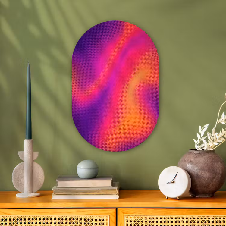 Abstract - Patroon - Kleurverloop Wandcirkel Ovaal Forex klein -sfeer2