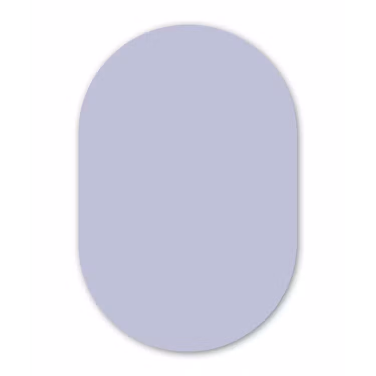 Chalky - Lavender - Paars Wandcirkel Ovaal Forex klein 630 -3d