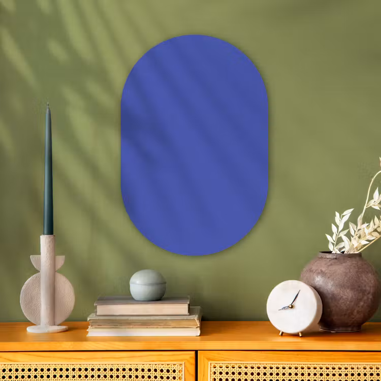 Chinese - Blue - Blauw Wandcirkel Ovaal Forex klein 630 -sfeer2
