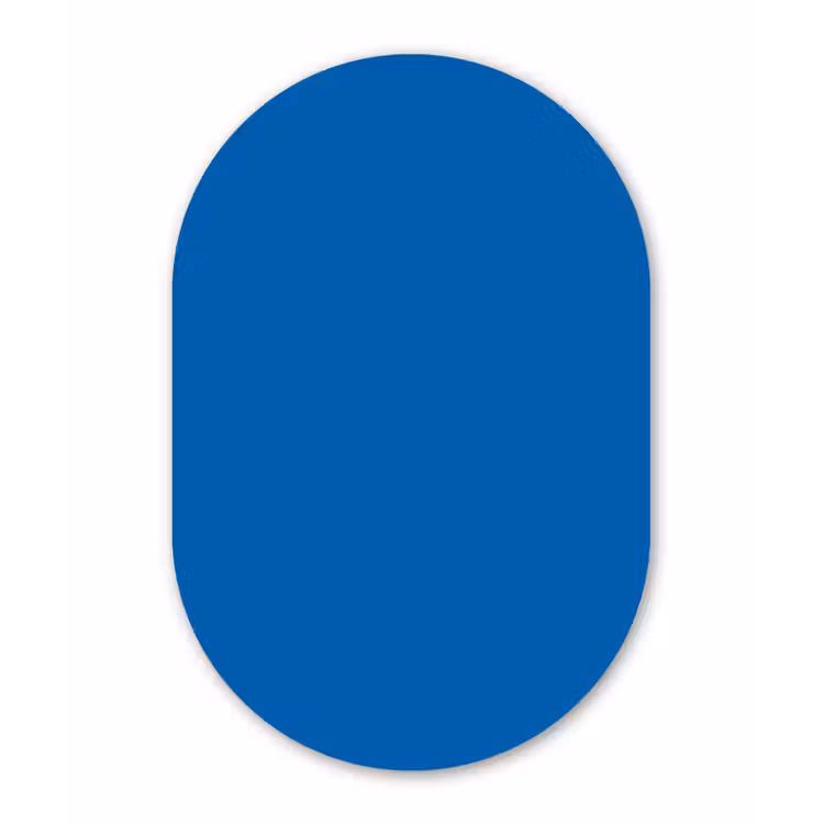 Classic - Azure - Blauw Wandcirkel Ovaal Forex klein 630 -3d