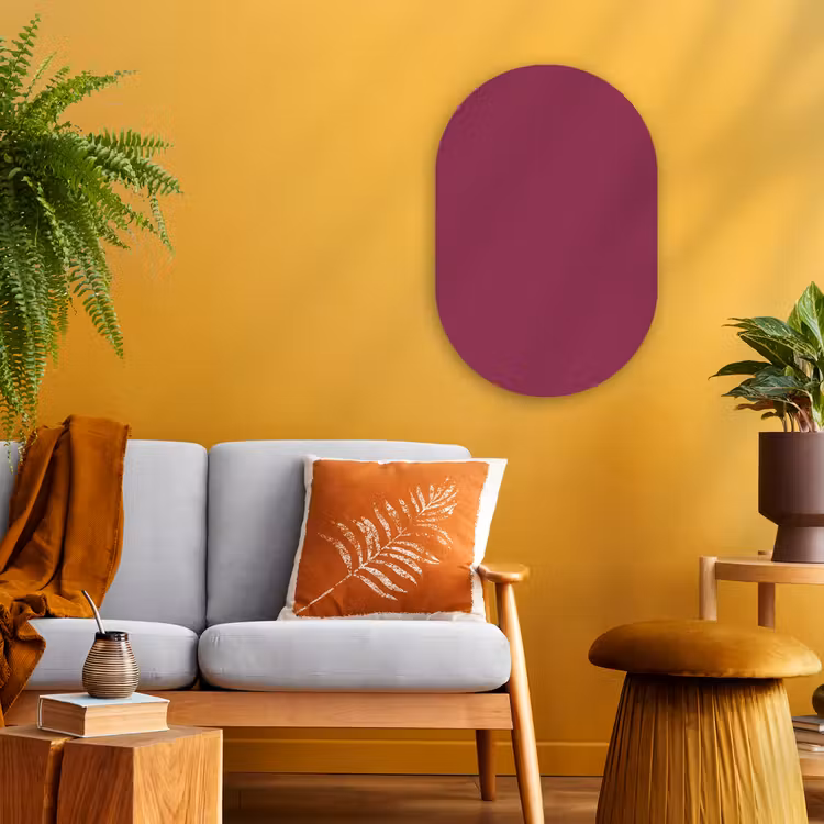 Deep - Rasberry - Rood Wandcirkel Ovaal Forex klein 630 -sfeer4