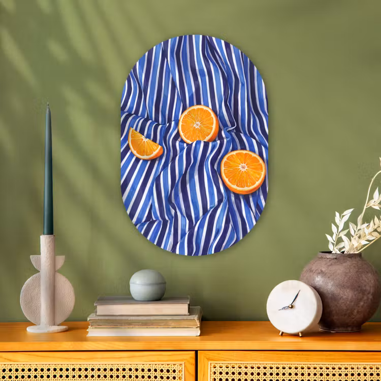 Forexbild Oval - Essen – Obst – Orange - Eten - Fruit - Oranje Wandcirkel Ovaal Forex klein