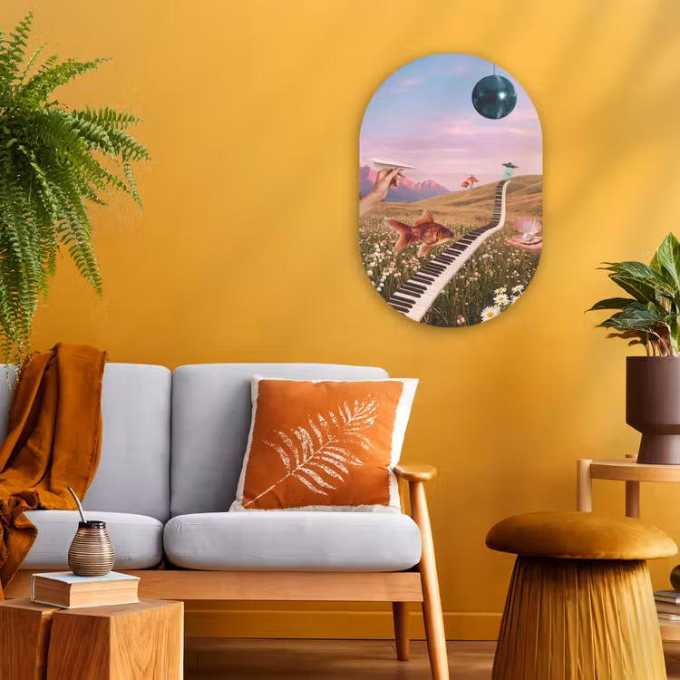 Forexbild Oval - Fisch – Natur – Abstrakt - Vis - Natuur - Abstract Wandcirkel Ovaal Forex klein
