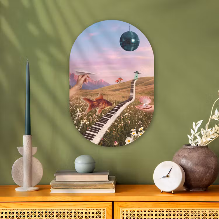 Forexbild Oval - Fisch – Natur – Abstrakt - Vis - Natuur - Abstract Wandcirkel Ovaal Forex klein