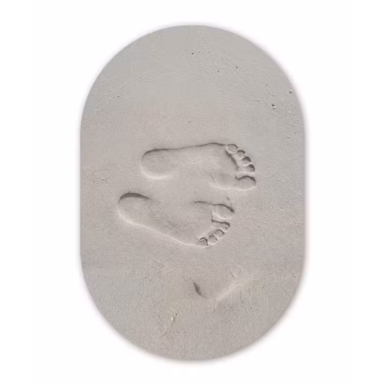 Voeten - Afdrukken - Zand Wandcirkel Ovaal Forex klein -3d