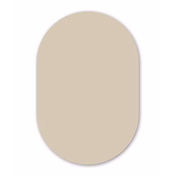 Baked - Biscuit - Nude Wandcirkel Ovaal Forex klein 630 -3d