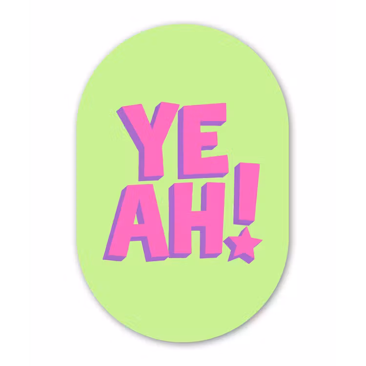 Groen - Neon - Quote Wandcirkel Ovaal Forex klein -3d
