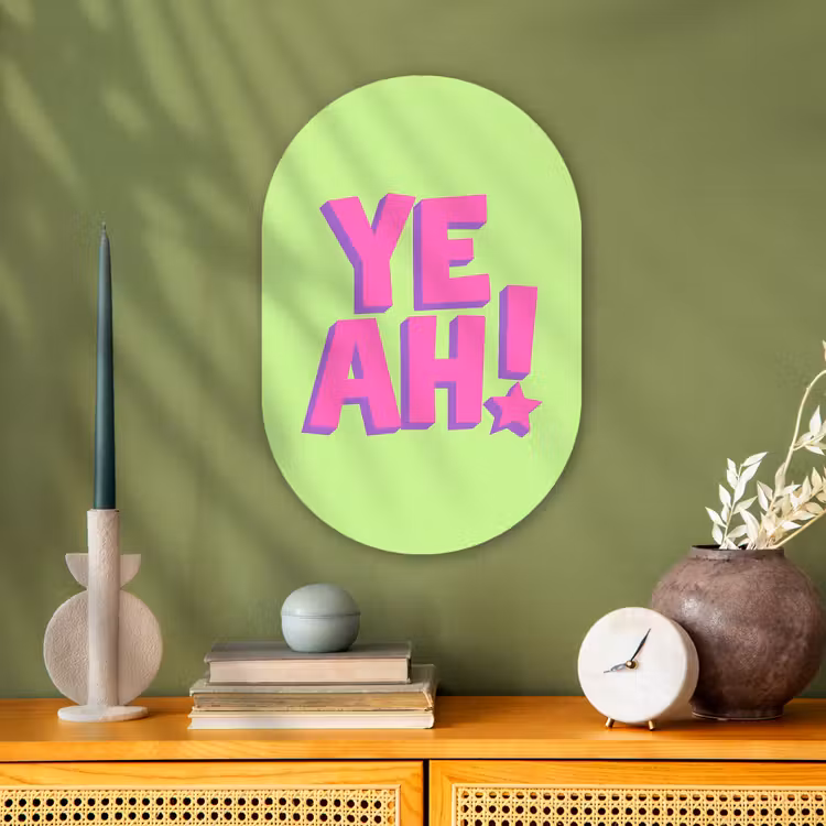 Groen - Neon - Quote Wandcirkel Ovaal Forex klein -sfeer2