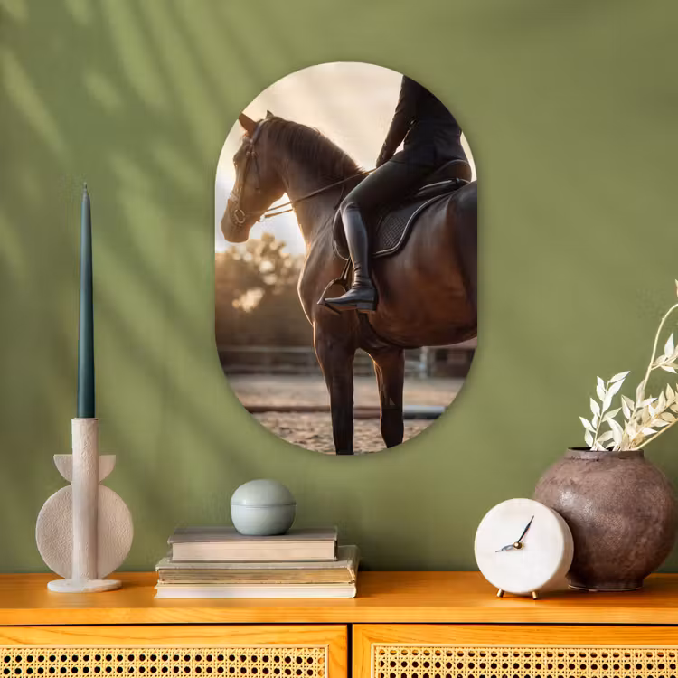 Harmonie - Ruiter - Zon Wandcirkel Ovaal Forex klein -sfeer2