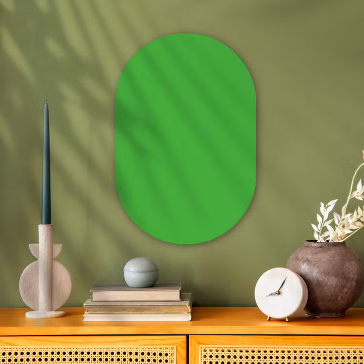 Kelly - Green - Groen Wandcirkel Ovaal Forex klein 630 -sfeer2