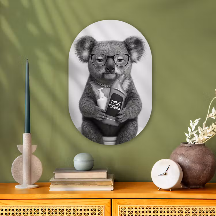 Koala - Bril - Toilet Wandcirkel Ovaal Forex klein -sfeer2