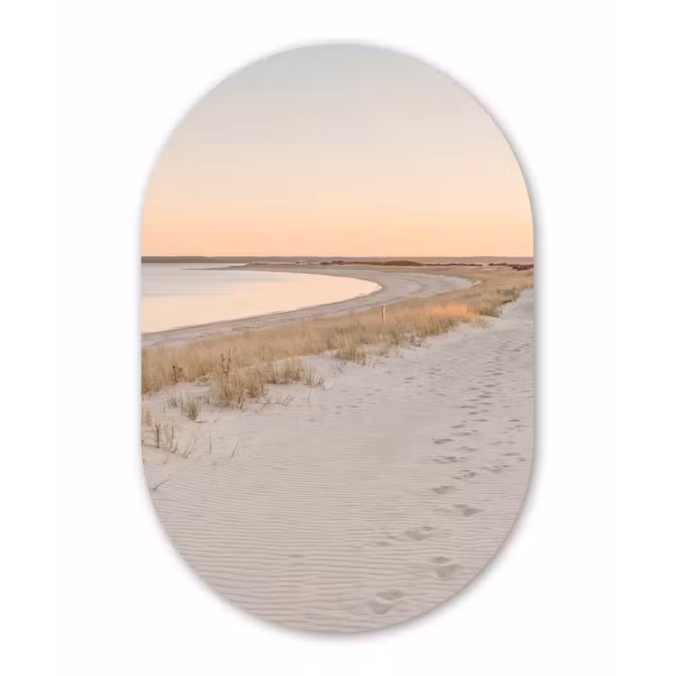 Kustlijn - Horizon - Hek Wandcirkel Ovaal Forex klein -3d