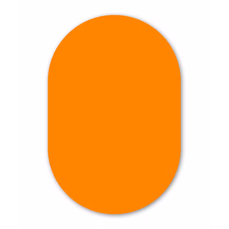 Marigold - Glow - Oranje Wandcirkel Ovaal Forex klein 630 -3d