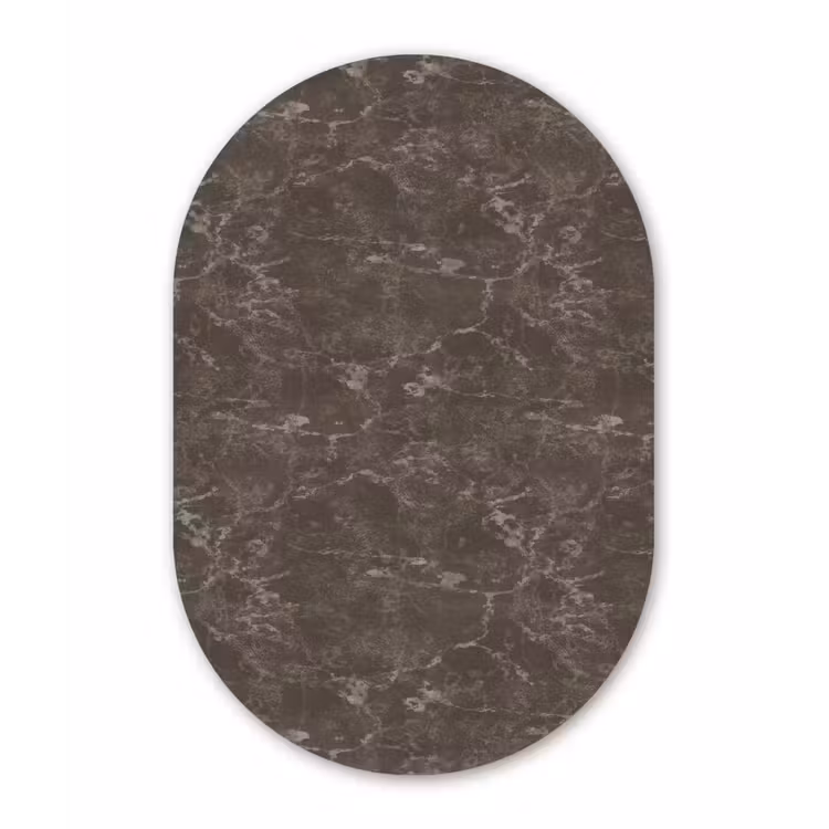 Marmer - Aders - Bruin Wandcirkel Ovaal Forex klein 630 -3d