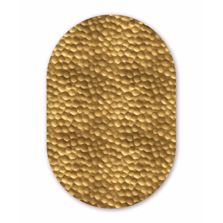 Metaal - Dynamisch - Goud Wandcirkel Ovaal Forex klein 630 -3d
