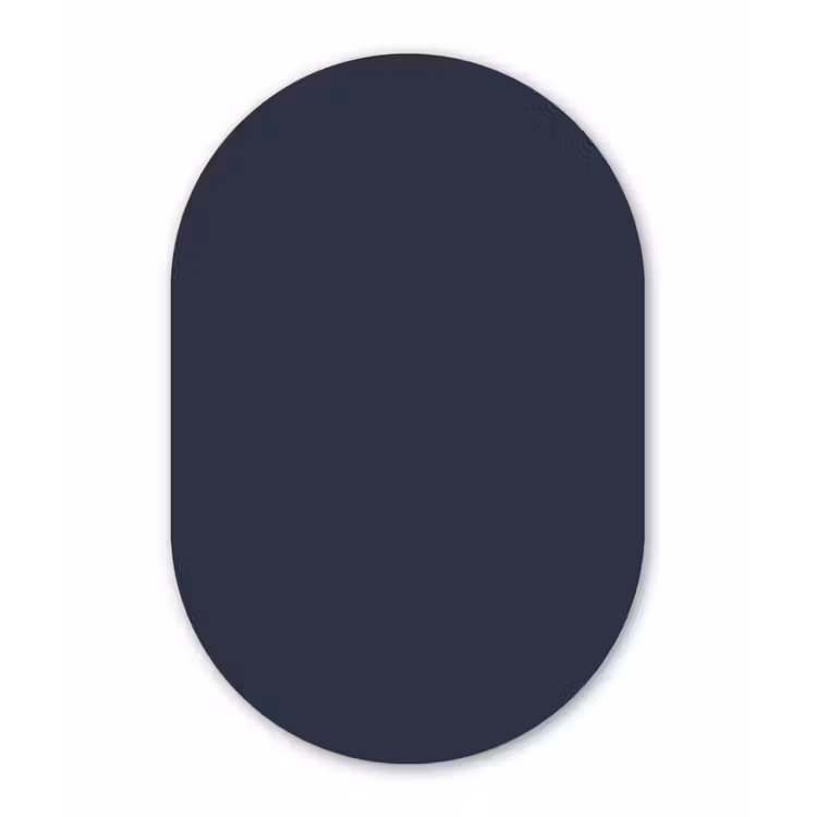 Midnight - Swing - Blauw Wandcirkel Ovaal Forex klein 630 -3d