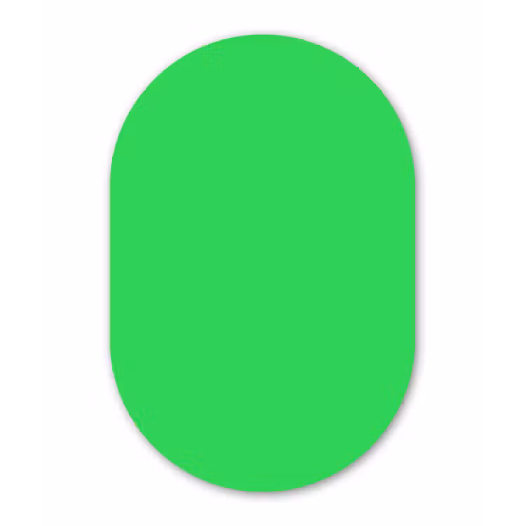 Mint - Green - Groen Wandcirkel Ovaal Forex klein 630 -3d