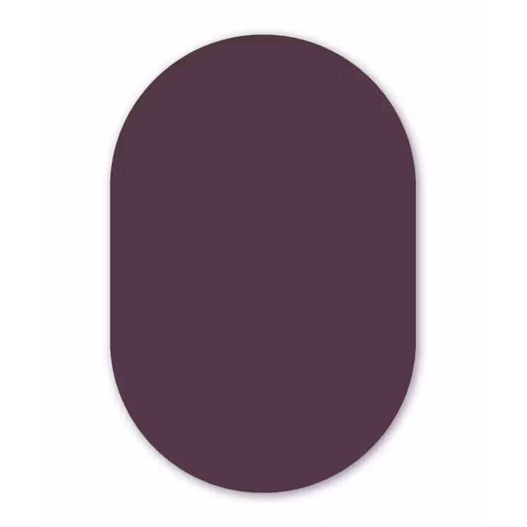 Midnight - Plum - Paars Wandcirkel Ovaal Forex klein 630 -3d