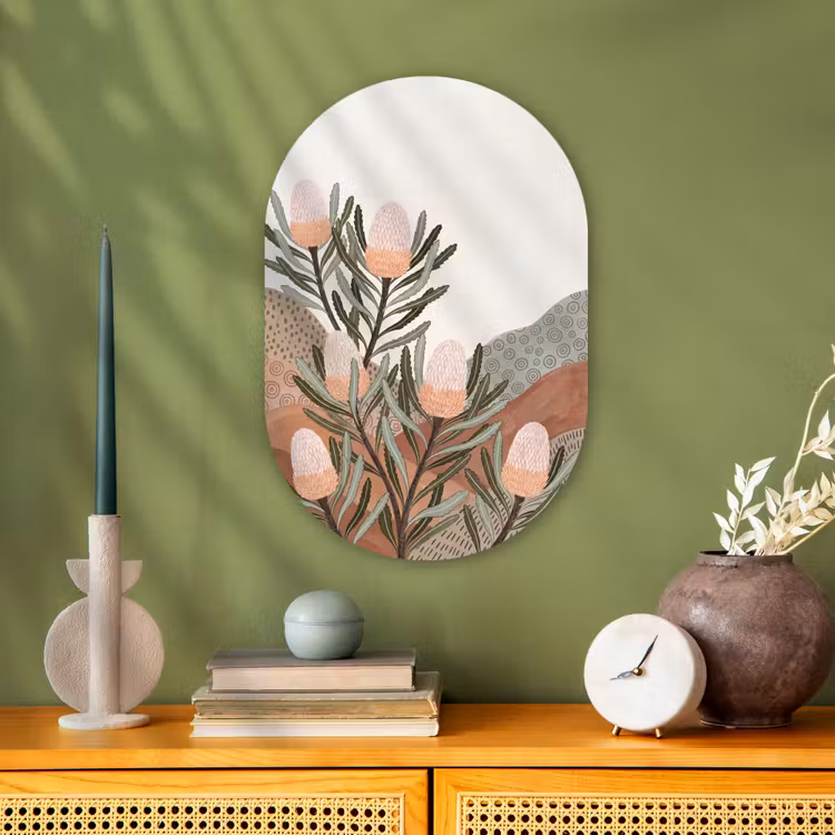 Modern - Heuvels - Terracotta Wandcirkel Ovaal Forex klein -sfeer2