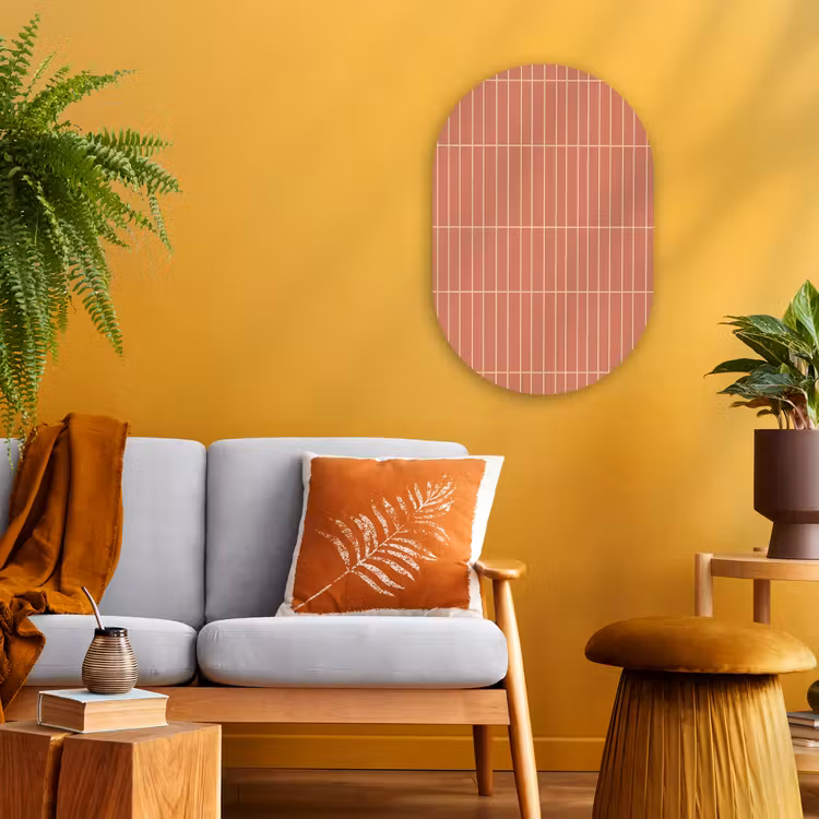 Patroon - Tegels - Terracotta Wandcirkel Ovaal Forex klein 630 -sfeer4