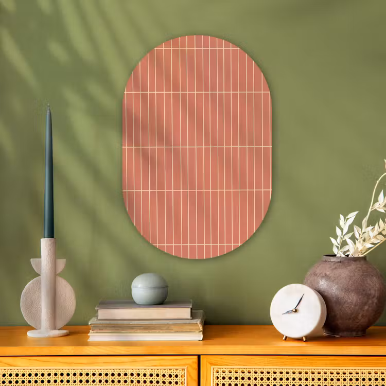 Patroon - Tegels - Terracotta Wandcirkel Ovaal Forex klein 630 -sfeer2