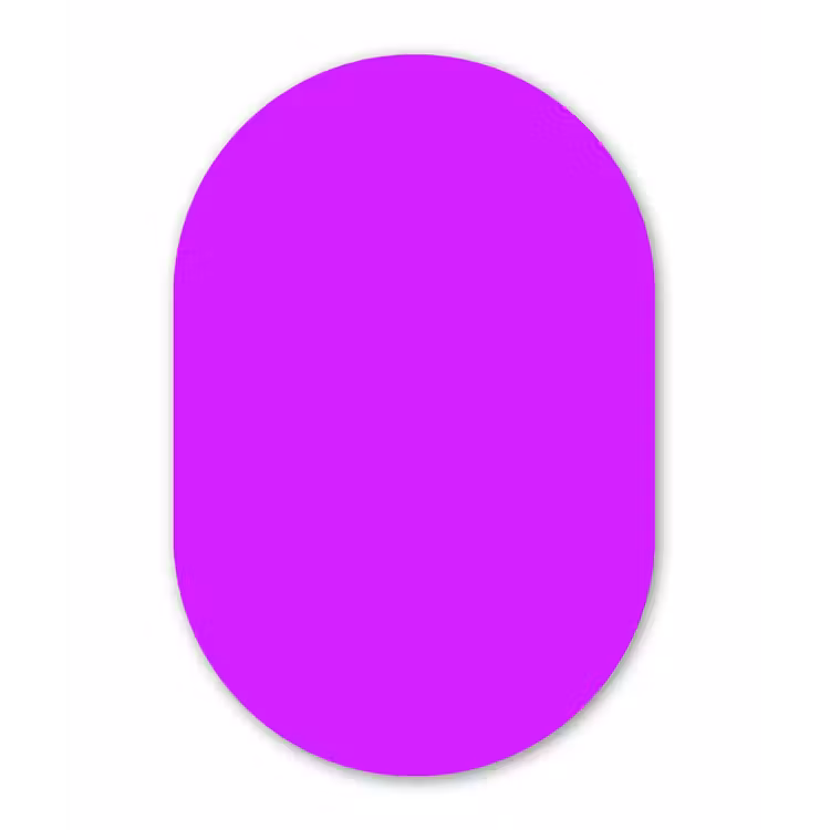 Neon - Orchid - Paars Wandcirkel Ovaal Forex klein 630 -3d
