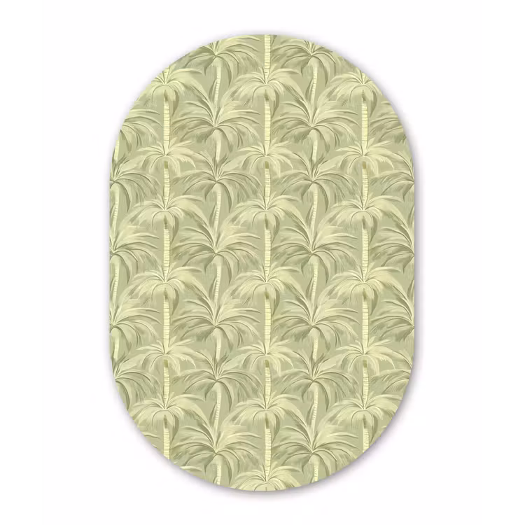 Palmwoud - Tropisch - Groen Wandcirkel Ovaal Forex klein 630 -3d
