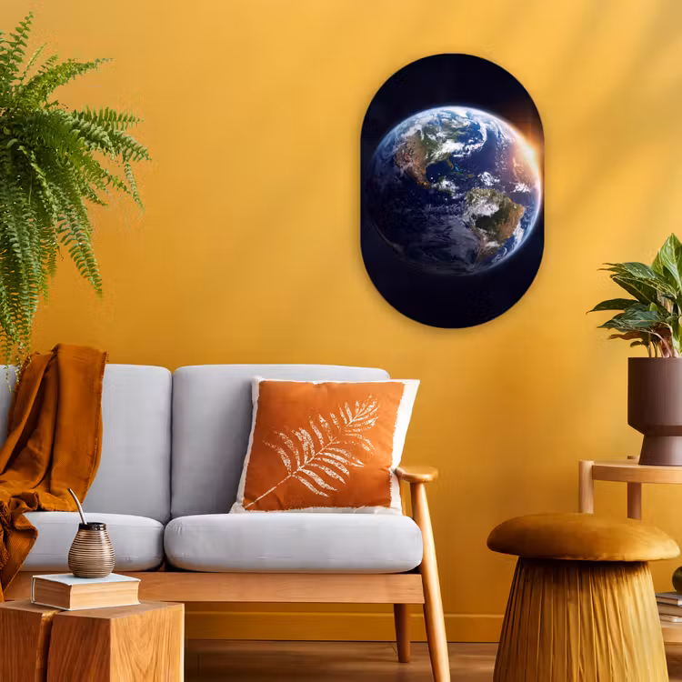 Forexbild Oval - Planet – Weltraum – Kosmos - Planeet - Ruimte - Kosmos Wandcirkel Ovaal Forex klein