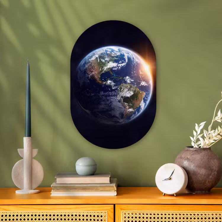 Forexbild Oval - Planet – Weltraum – Kosmos - Planeet - Ruimte - Kosmos Wandcirkel Ovaal Forex klein