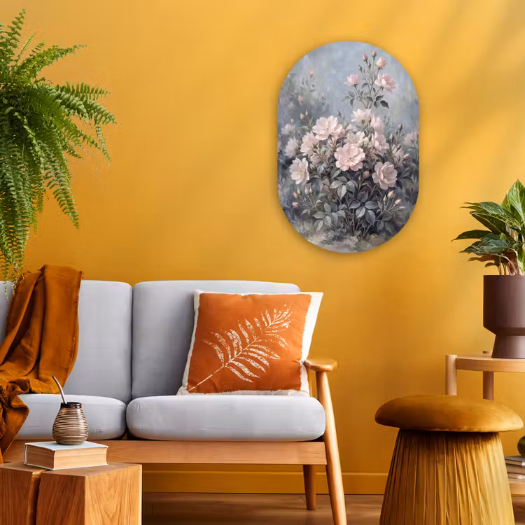 Rozen - Illustratie - Roze Wandcirkel Ovaal Forex klein -sfeer4