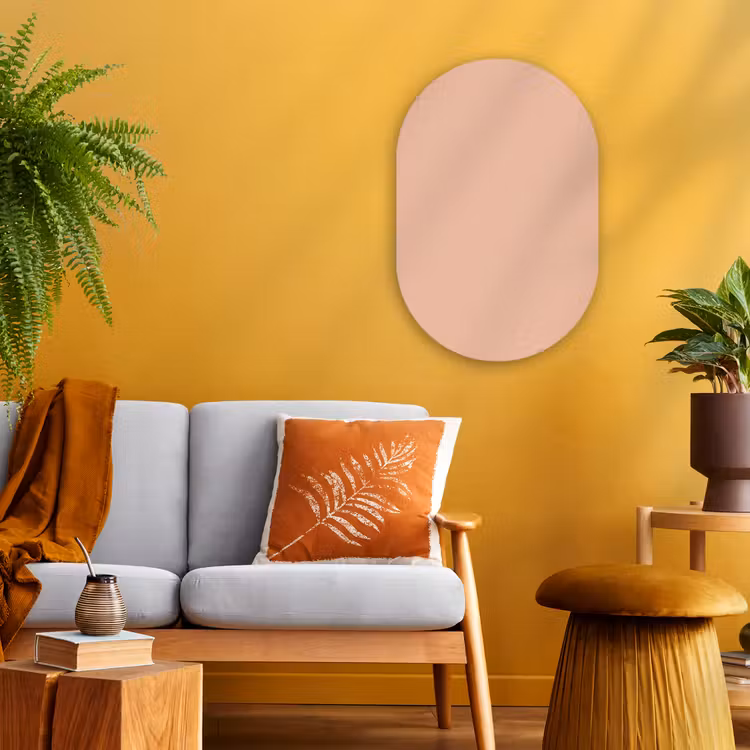 Blush - Terracotta - Nude Wandcirkel Ovaal Forex klein 630 -sfeer4