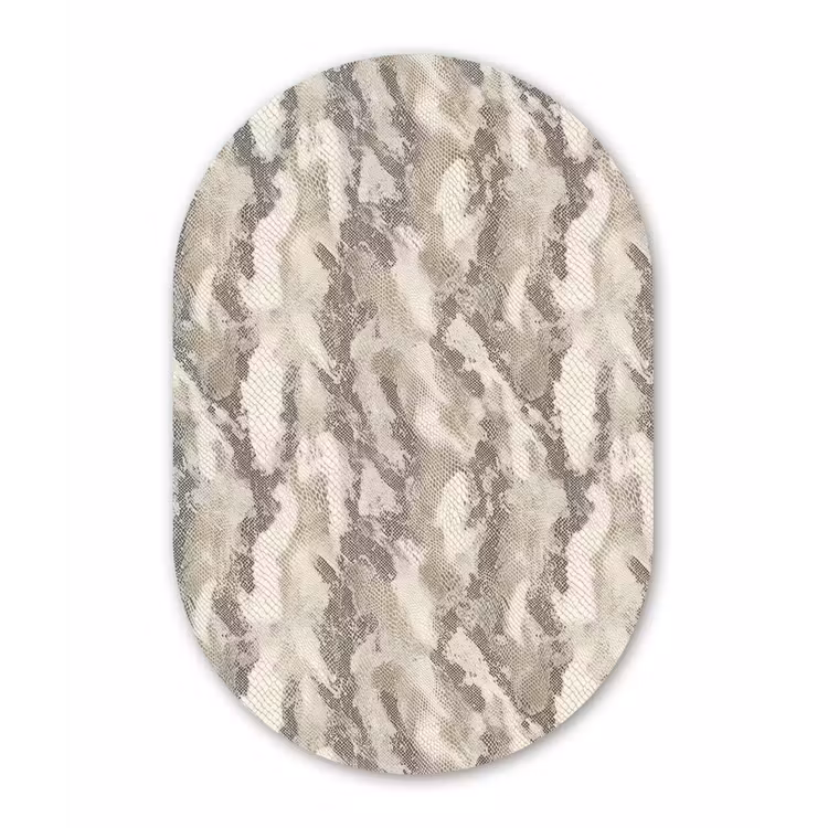 Slang - Patroon - Taupe Wandcirkel Ovaal Forex klein 630 -3d