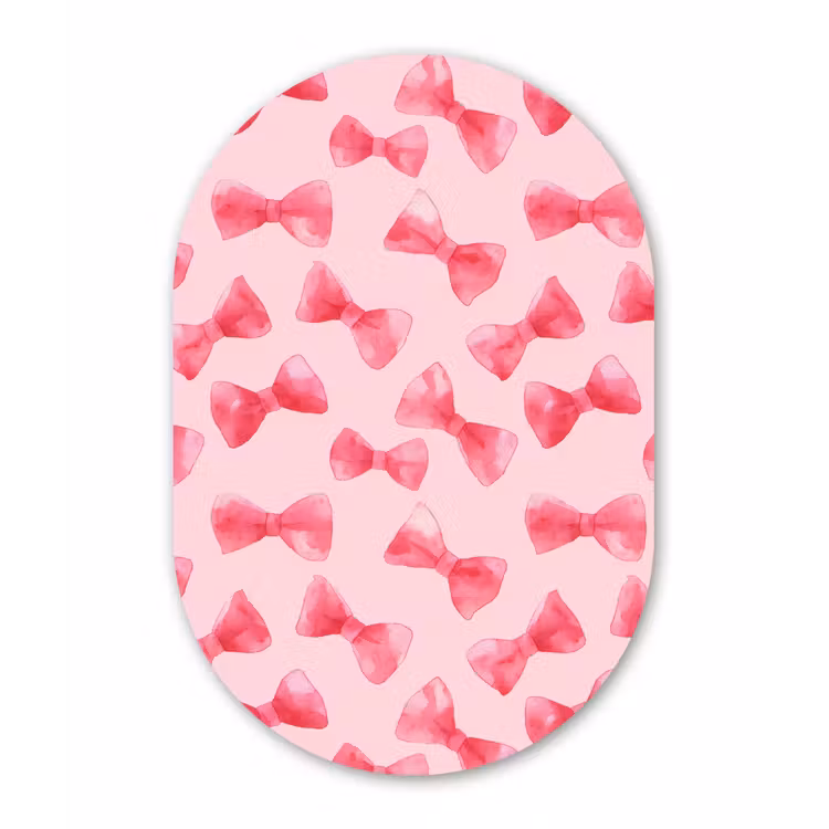 Strikken - Aquarel - Roze Wandcirkel Ovaal Forex klein 630 -3d
