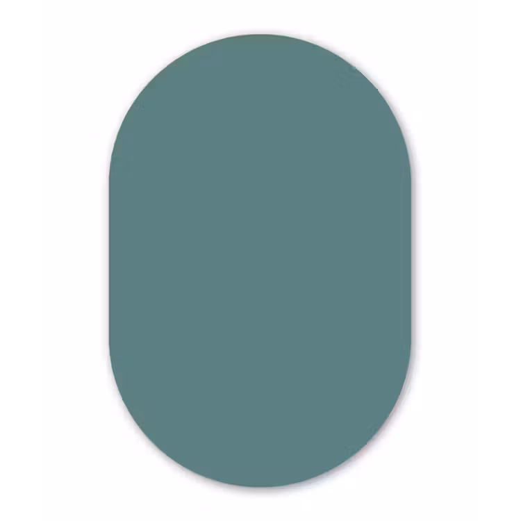 Serene - Teal - Blauw Wandcirkel Ovaal Forex klein 630 -3d