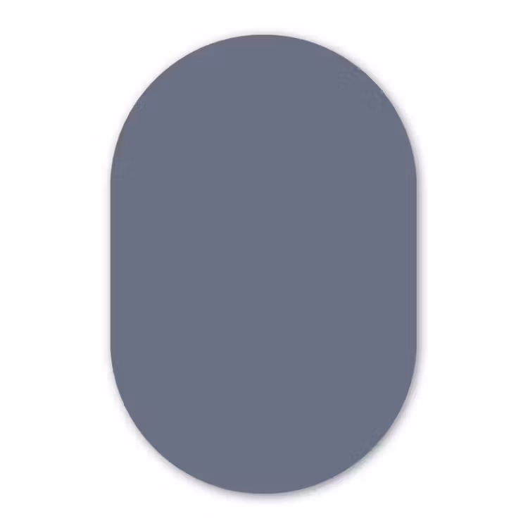 Slate - Whisper - Blauw Wandcirkel Ovaal Forex klein 630 -3d