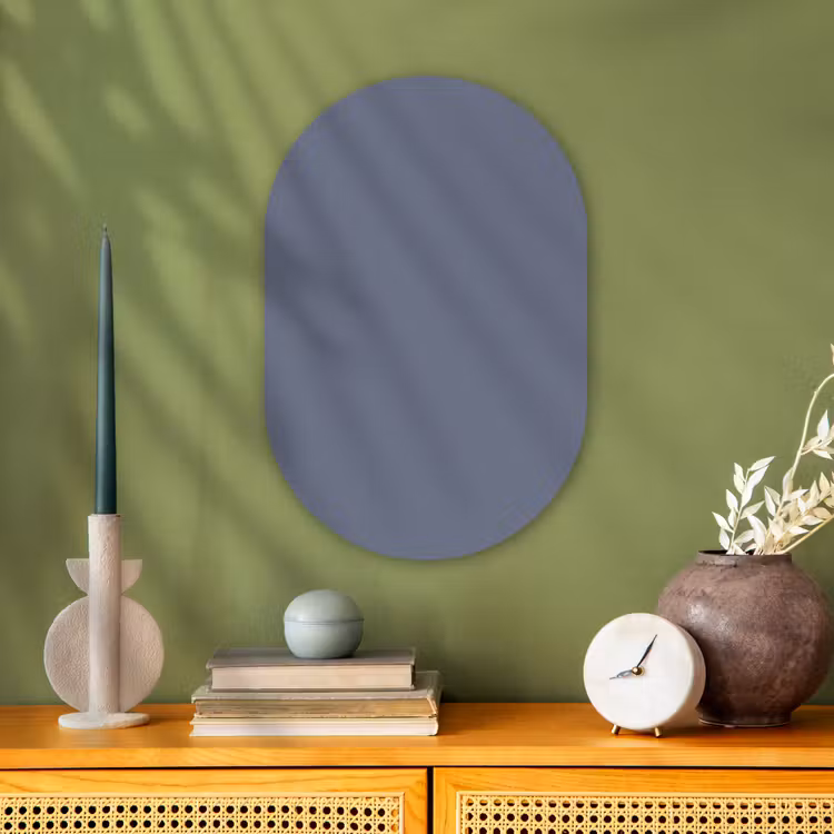 Slate - Whisper - Blauw Wandcirkel Ovaal Forex klein 630 -sfeer2