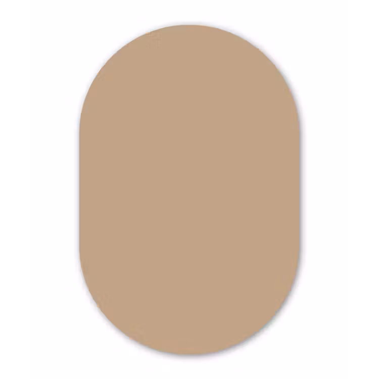 Soft - Taupe - Bruin Wandcirkel Ovaal Forex klein 630 -3d