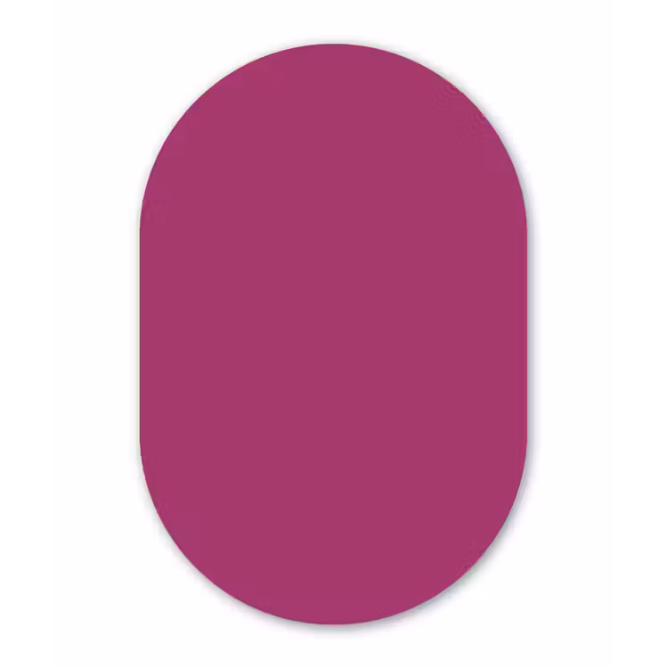 Deep - Magenta - Paars Wandcirkel Ovaal Forex klein 630 -3d