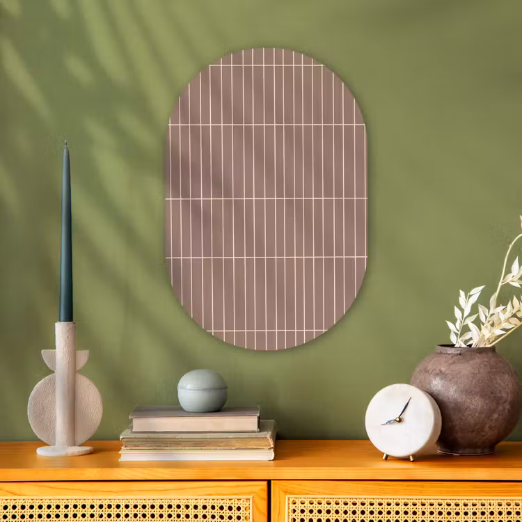 Verticaal - Wandtegel - Terracotta Wandcirkel Ovaal Forex klein 630 -sfeer2