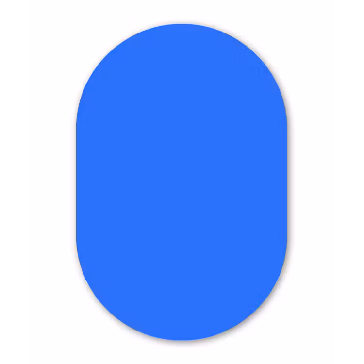 Vivid - Cobalt - Blauw Wandcirkel Ovaal Forex klein 630 -3d